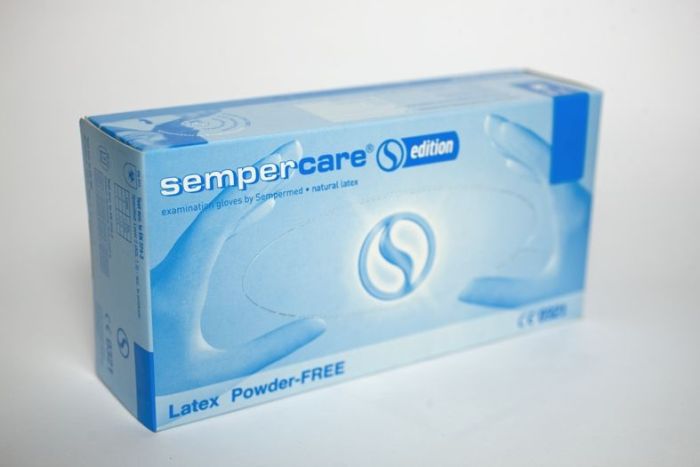 Перчатки латексные нестерильные, неопудренные, SemperCare